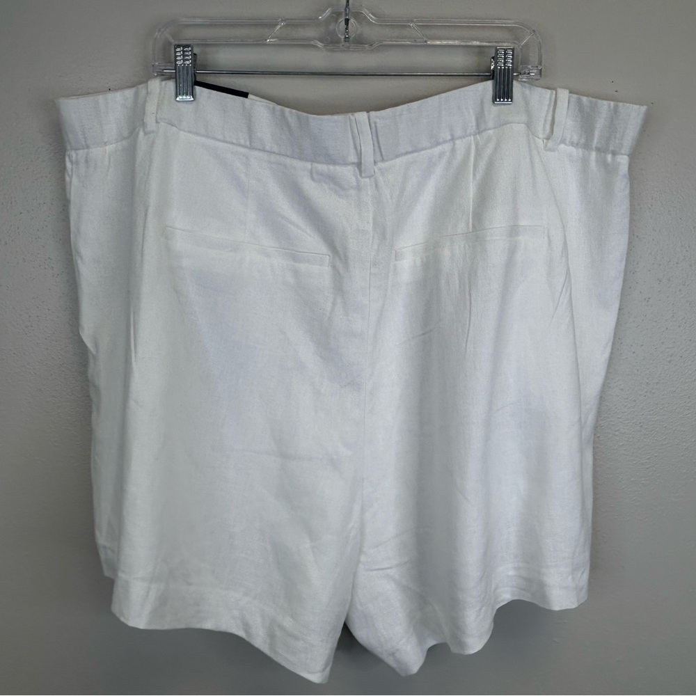 Abercrombie & Fitch NWT Women's White Linen Shorts Size 22 3X Beachy Travel New - Picture 6 of 10